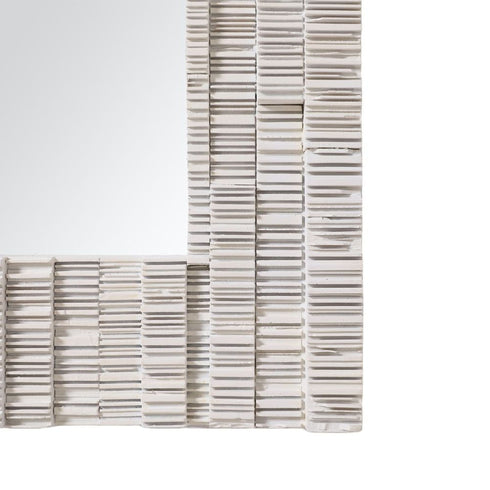 corner view of Dani White Wall Mirror