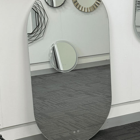 Elda Frameless Oval Backlit LED Wall Mirror