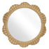 Yindi Rattan Scallop Natural Round Wall Mirror