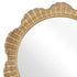Yindi Rattan Scallop Natural Round Wall Mirror