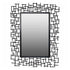 Matte black edge detail of luxury rectangular wall mirror