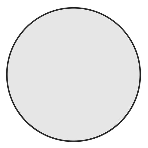 Cecilia Black Round Wall Mirror