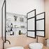 Zania Black 3-Door Bathroom Mirror Cabinet