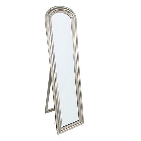 Lovella Arched Silver Standing Mirror