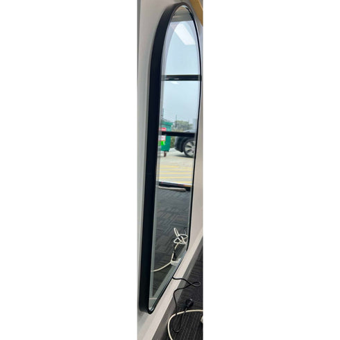 Byron Arched Frosted LED Black Wall Mirror