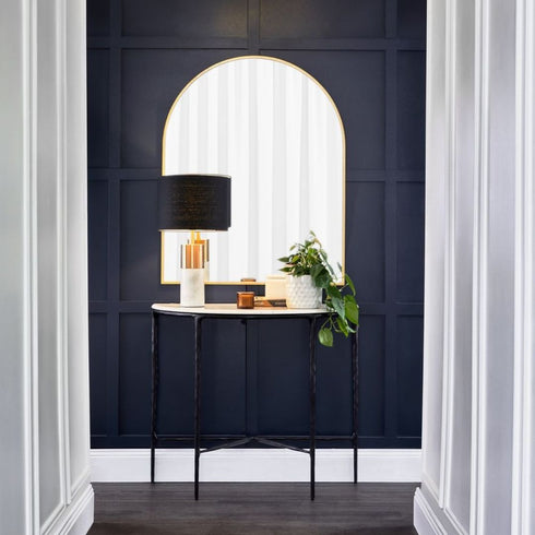 Alvina Arch Gold Wall Mirror