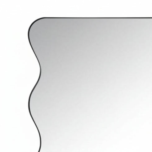 Bernadette Wavy Black Floor Mirror