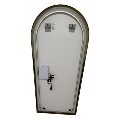 Elwood Arched Full Length Dimmable LED Gold Standing Mirror