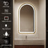 Byron Arched Frosted LED Gold Wall Mirror