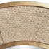 Kedar Round Rattan Gold Wall Mirror - Natural Textured Frame
