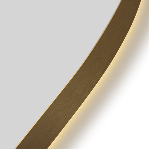 Cameryn Oval Anti-fog LED Bathroom Mirror - Brushed Gold Frame with Wave Motion Sensor