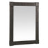 Dennis Wall Mirror with hand-textured bronze iron frame and bevelled glass