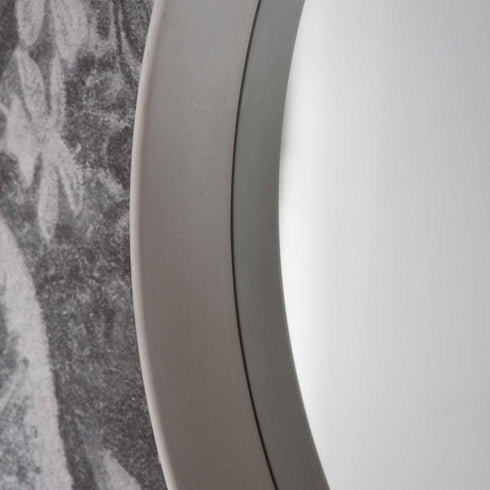 Hank White Round Wall Mirror