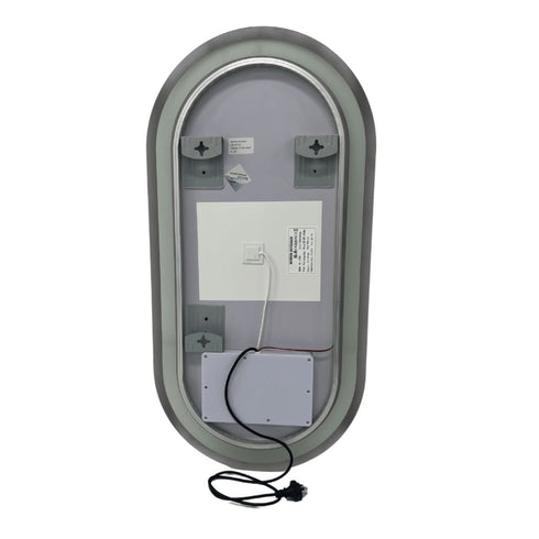 Joule Frameless Oval 30mm LED Strip Bathroom Mirror with Defogger