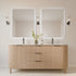 Graeme Rounded Corners Anti-fog Backlit LED Bathroom Mirror - Gunmetal Frame with Wave Motion Sensor