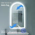 Winton Frameless Arched Frosted Anti Fog LED Bathroom Mirror