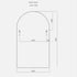 Apsel Arch Antique Brass Wall Mirror