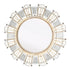 Alaa Round Wall Mirror - Decorative Sunburst Mirror with Metal & Woven Detail