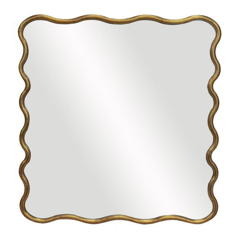 Kyle Antique Gold Square Wall Mirror