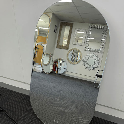 Elda Frameless Oval Backlit LED Wall Mirror