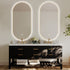 Maria Oval Frontlit LED Gold Bathroom Wall Mirror
