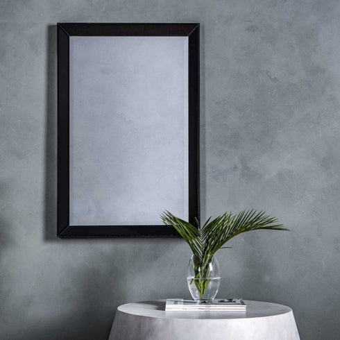 Leah Rectangle Black Wall Mirror