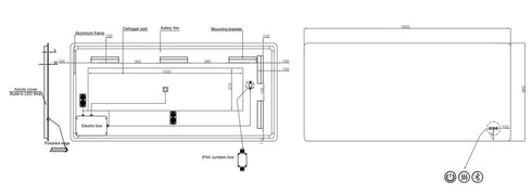 Salvatore Rectangle Antifog 3 Colour LED Backlit Bathroom Mirror With Optional Bluetooth