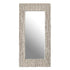 Large 130×64cm grey framed wall mirror with HD silver glass