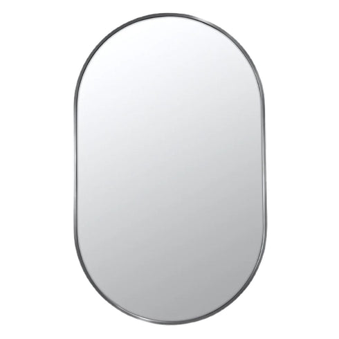 Aaden Pill Brushed Nickel Wall Mirror