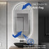 Maria Oval Frontlit LED Black Bathroom Wall Mirror