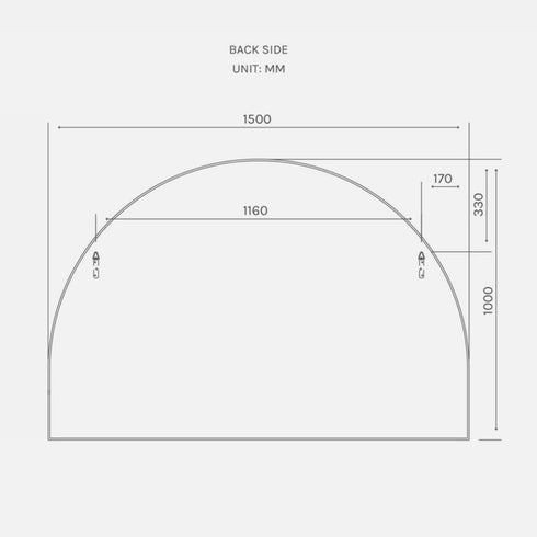 Aiva Arch White Wall Mirror