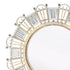 Alaa Round Wall Mirror - Decorative Sunburst Mirror with Metal & Woven Detail