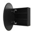 Militon Bathroom Round Black Mirror Cabinet