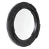 Side view of Dani Round Wall Mirror in matte black finish