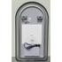 Byron Arched Frosted LED Black Wall Mirror
