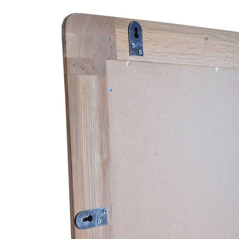 Hendrix Vintage Full Length Natural Wood Frame European Oak Floor Mirror with Rounded Edges