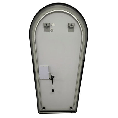 Elwood Arched Full Length Dimmable LED Black Standing Mirror