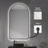Tallow Arched Antifog Backlit LED Black Wall Mirror