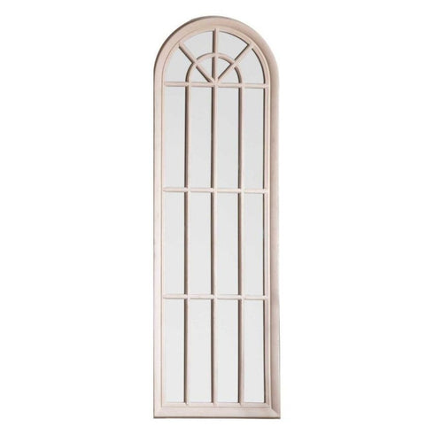 Cronus Arch Antique White Wall Mirror