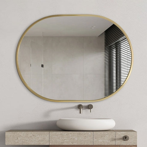 Karla Oval Gold Wall Mirror