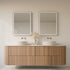Taylor Rounded Corners Anti-fog Frontlit & Backlit LED Bathroom Mirror - Brushed Nickel Frame with Wave Motion Sensor