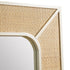 Tomita Rectangular Rattan Wall Mirror - Natural & Off-White Coastal Frame
