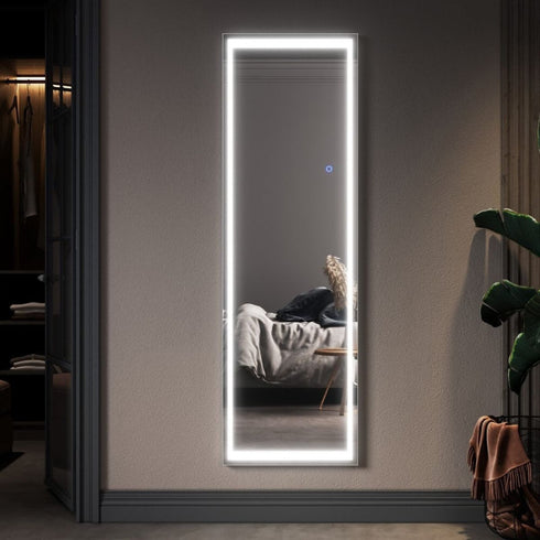 Ryenne Full Length 3 Color LED Dressing Wall Mounted/Standing Mirror