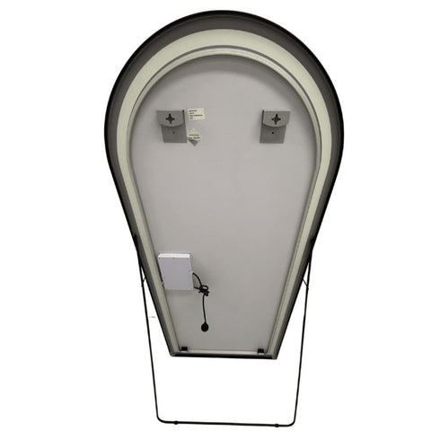Elwood Arched Full Length Dimmable LED Black Standing Mirror