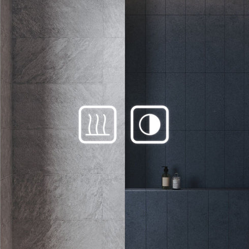 Arzen LED Bathroom Mirror with 3 Light Colours & Shelf