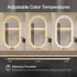 Maria Oval Frontlit LED Gold Bathroom Wall Mirror