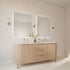 Graeme Rounded Corners Anti-Fog Backlit LED Bathroom Mirror - Brushed Gold Frame with Optional Bluetooth Speaker