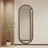 Pilbara Oval Walnut Wood Full Length Wall Mirror
