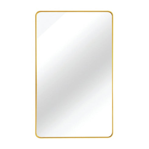 Malen Round Corners Gold Wall Mirror
