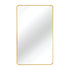 Malen Round Corners Gold Wall Mirror
